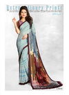 Sky Blue Colour Latest Design Fancy Casual Regular Wear Heavy Digital Printed Sarees Collection